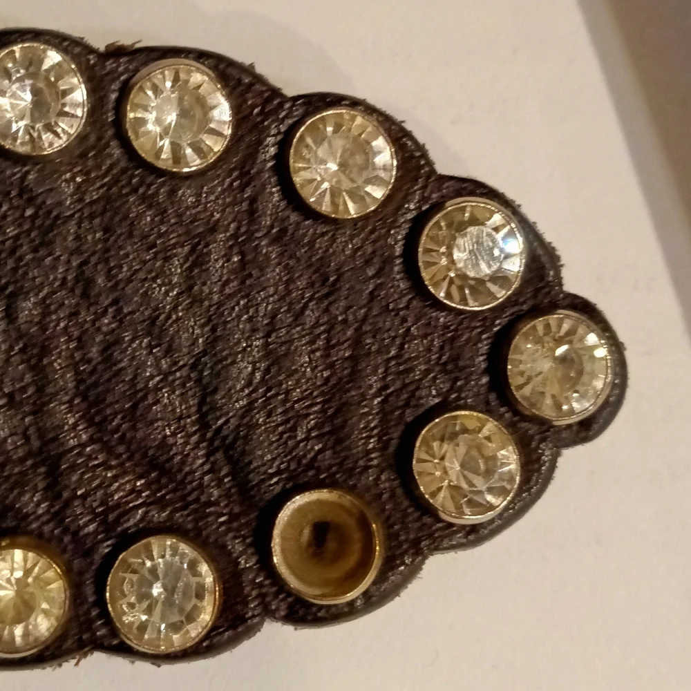 Nacona Vintage 1996 Leather Rhinestone Studded Belt